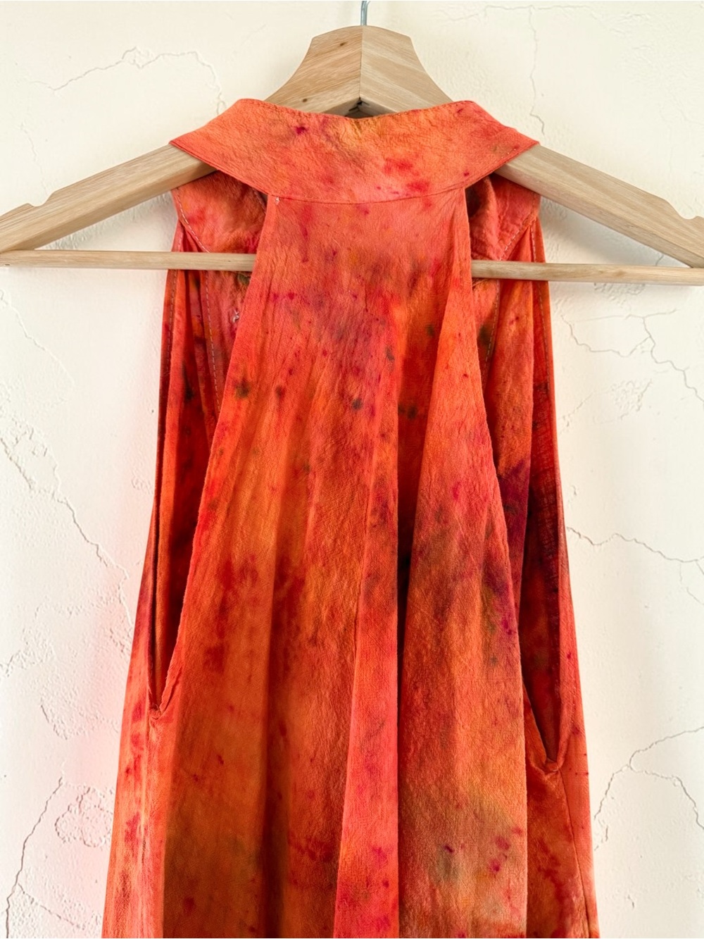 Organic Handmade Tie Dyed Kaftan Maxi Dress - Picture 7 of 7